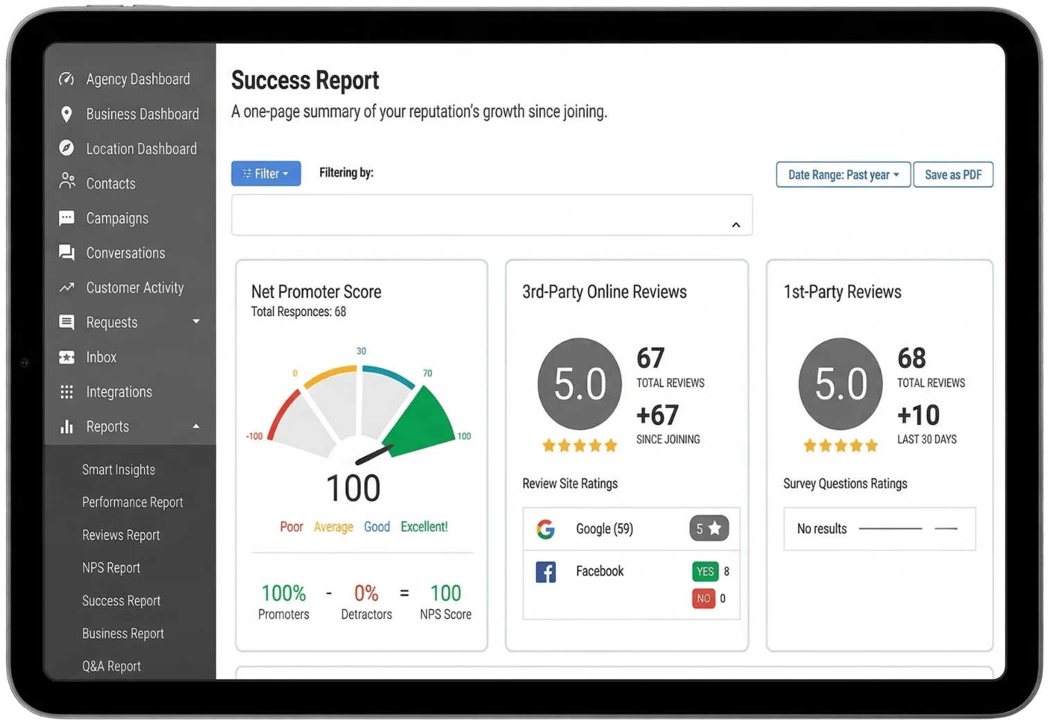 Success report preview